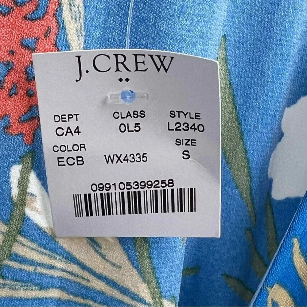 NWT J.Crew Mercantile Floral High Low Wrap Dress Women‎ S EMMAHANSI cababa blue
